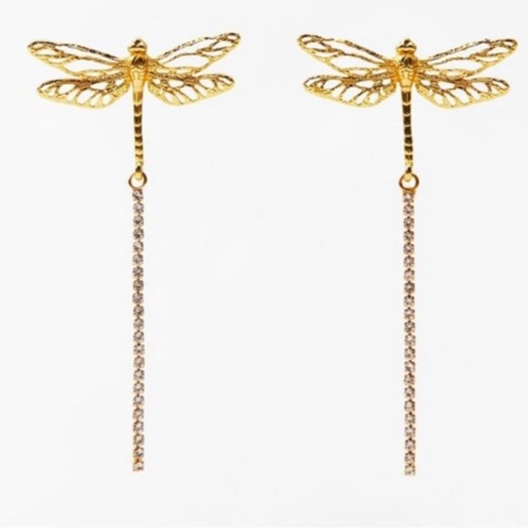 ZARA DRAGONFLY EARRINGS ✨🔥🔥❤️ - Picture 1 of 4